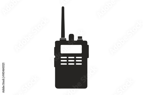walkie talkie silhouette icon on white background