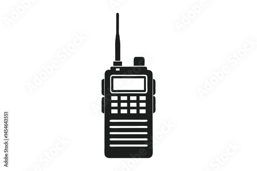 walkie talkie silhouette icon on white background