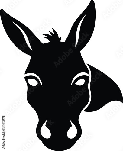 donkey head silhouette 