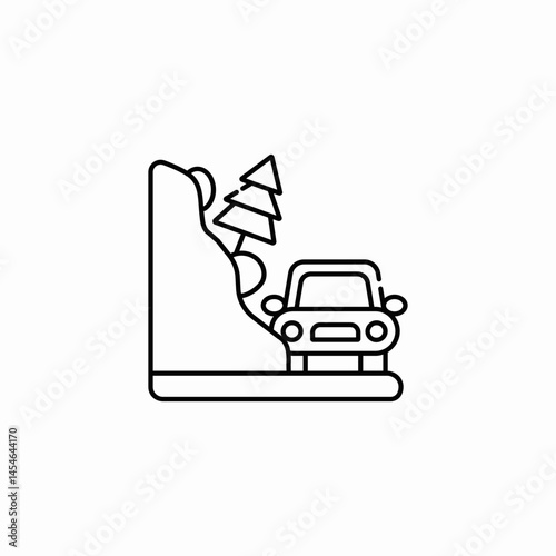 landslide accident icon sign vector