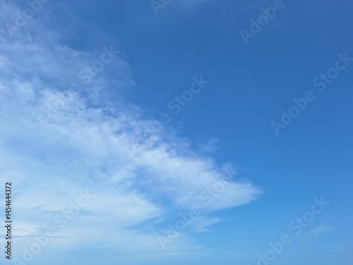 Blue sky and cloud for natural background.