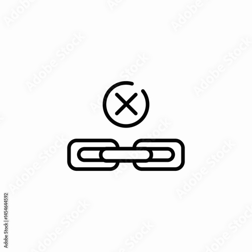 link broken icon sign vector