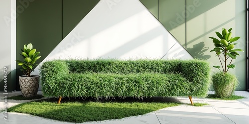 Modern Minimalist Couch Grass Design