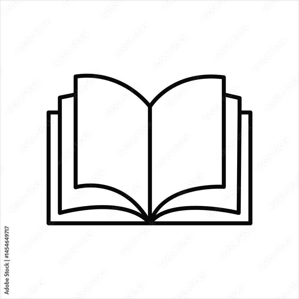book line icon vector on white background. book line icon vector on white background.
