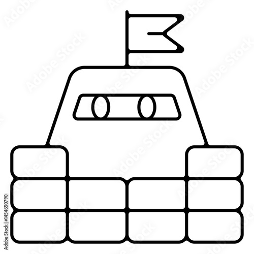 Icones pictogramme symbole bunker