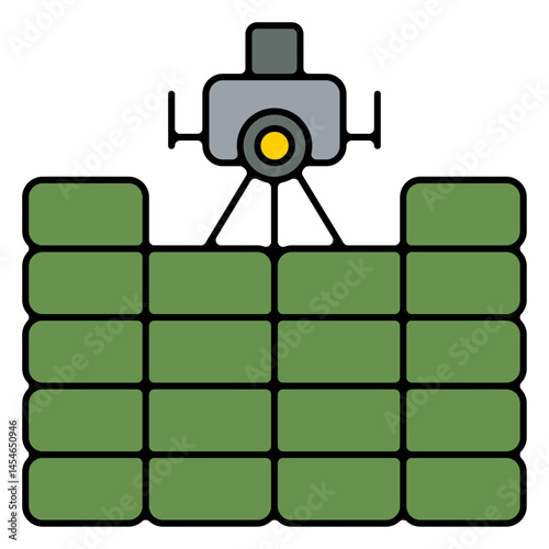 Icones pictogramme symbole defense mitrailleuse