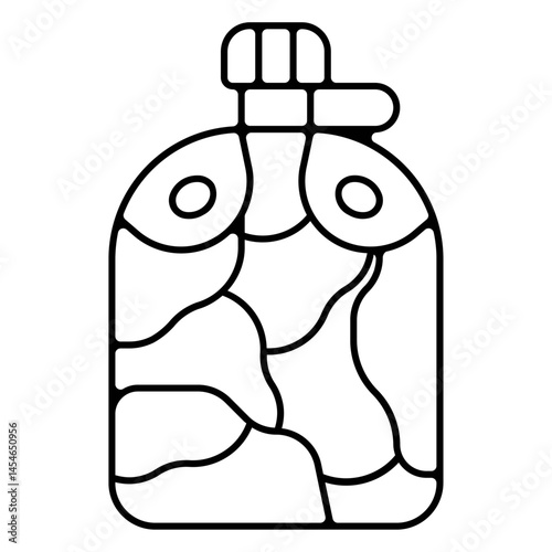 Icones pictogramme symbole gourde militaire