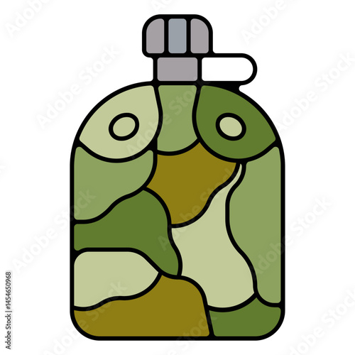 Icones pictogramme symbole gourde militaire