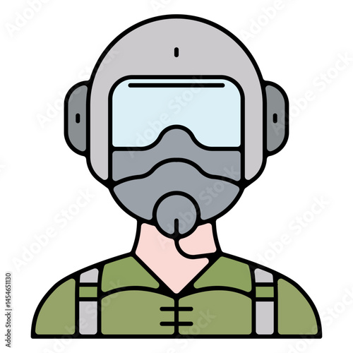 Icones pictogramme symbole pilote armee avion