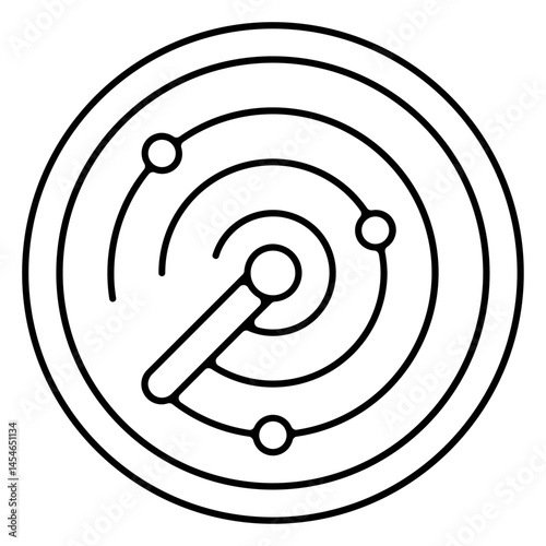 Icones pictogramme symbole radar militaire