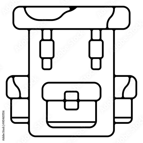 Icones pictogramme symbole sac a dos militaire