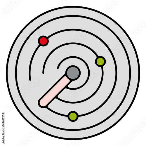 Icones pictogramme symbole radar militaire
