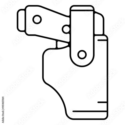 Icones pictogramme symbole revolver etui