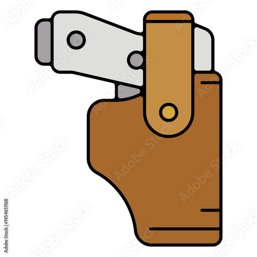 Icones pictogramme symbole revolver etui