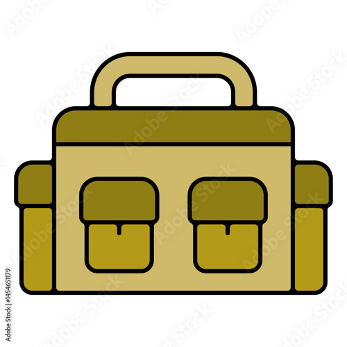 Icones pictogramme symbole sac militaire