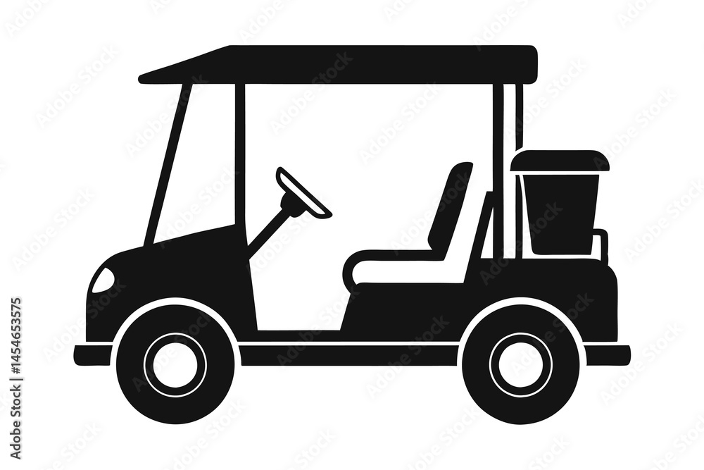 Fototapeta premium golf cart vector illustration on white background