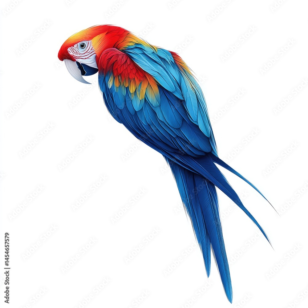Obraz premium Vibrant macaw illustration