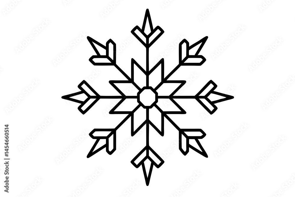 Minimalist Line Art Snowflake – Clean Stylized Winter Vector
Minimalist Line Art Snowflake – Clean Stylized Winter Vector