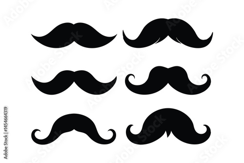Mustaches icon set  vector illustration isolated on white background