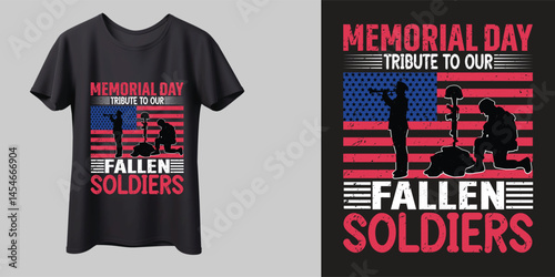 Memorial day tribute to our fallen soldiers, memorial day t shirt design vector template. Mug, print,