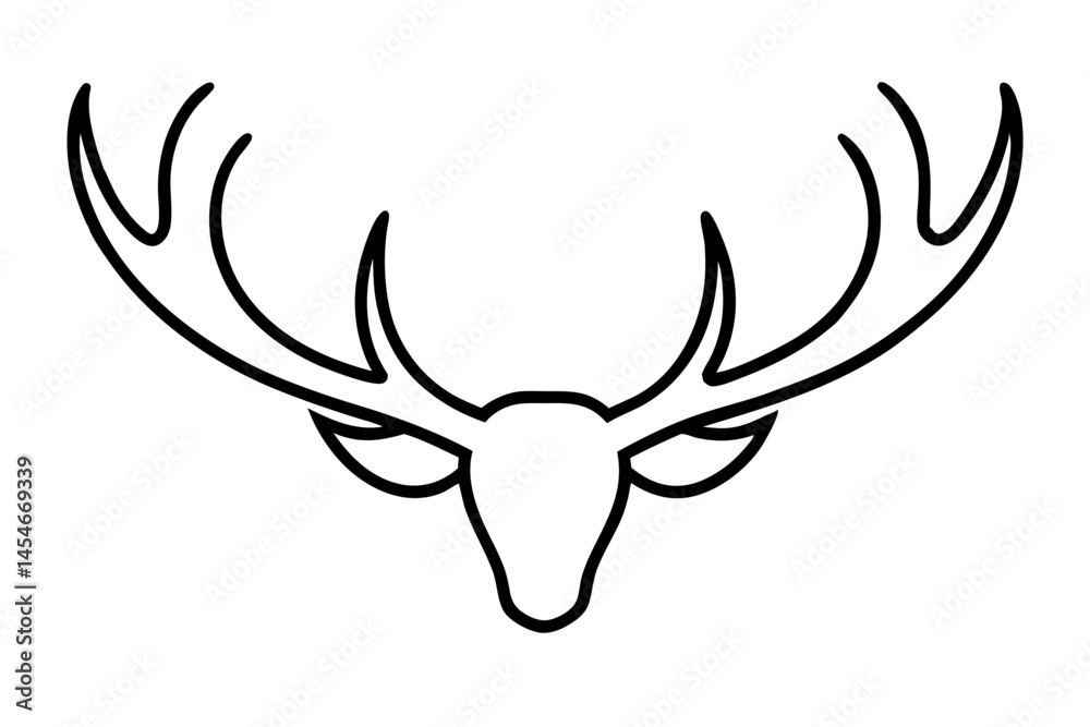 Simple Black Line Illustration of Moose Antlers – Minimal Wildlife Design
Simple Black Line Illustration of Moose Antlers – Minimal Wildlife Design