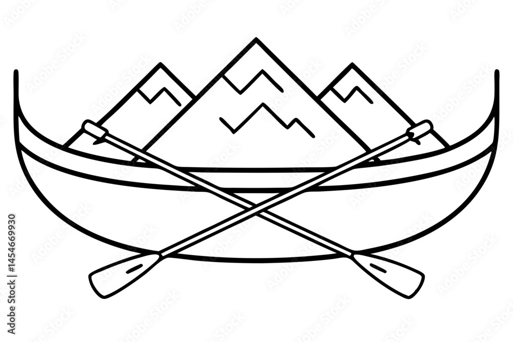 Simple Line Art of Canoe with Paddles – Minimal Outdoor and Adventure Illustration
Simple Line Art of Canoe with Paddles – Minimal Outdoor and Adventure Illustration
