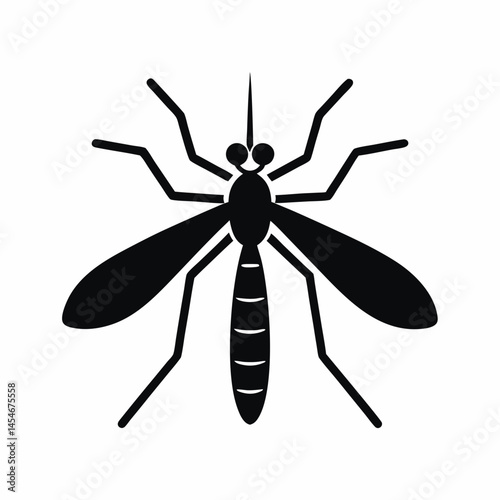 Mosquito icon silhouette vector illustration