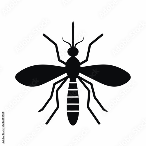 Mosquito silhouette vector illustration