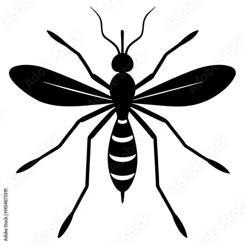 Mosquito icon silhouette vector illustration