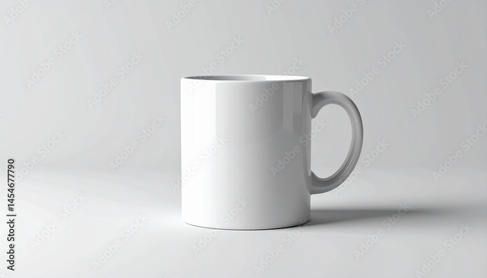 Obraz premium white cup on white background