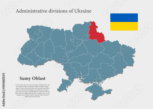 Vector map Ukraine - Sumy Oblast