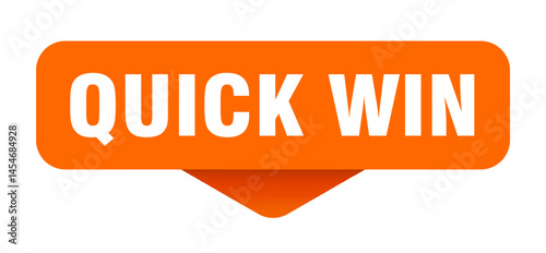 quick win sticker. quick win sign on transparent background