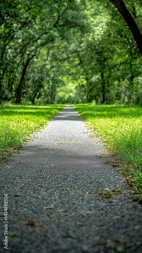 Wallpaper Mural Forest trail ahead with lush trees on both sides Torontodigital.ca
