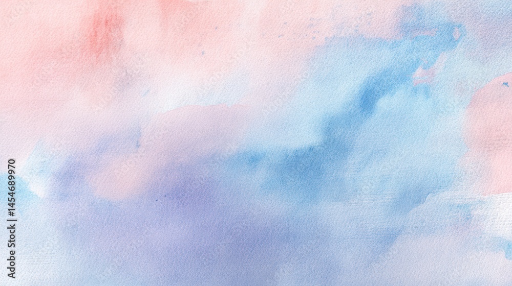 Obraz premium Delicate watercolor abstract background featuring light pastel hues, artistic textures, and airy composition ideal for invitations and branding.