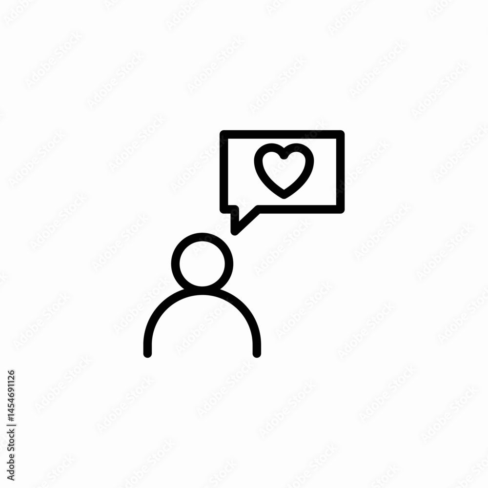 heart person icon sign vector heart person icon sign vector