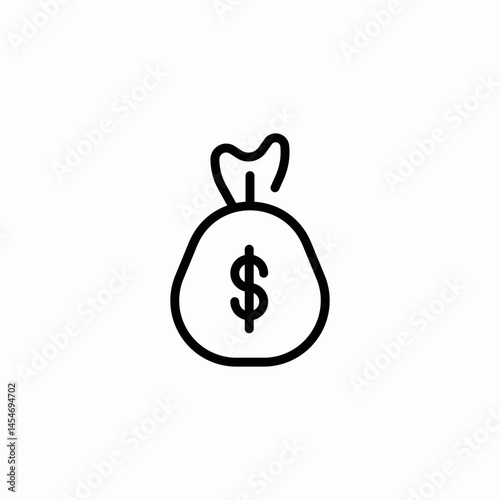 money bag icon sign vector