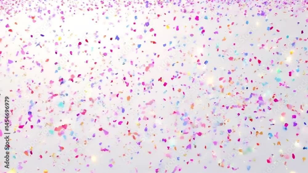 Continuous Loop of Multicolored Confetti and Glitter Animation Pink and white confetti Continuous Loop of Multicolored Confetti and Glitter Animation Pink and white confetti