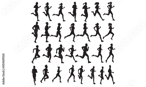 Long jump silhouette