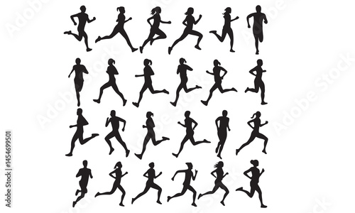 Long jump silhouette