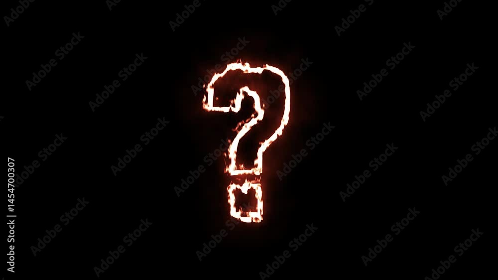 Flaming Question Mark - Animated Fire Effect 4K
Epic Fire Question Mark - Loopable Flame Effect