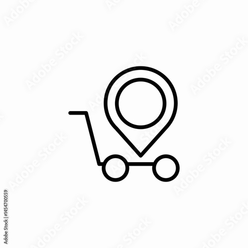 shopping location icon sign vector