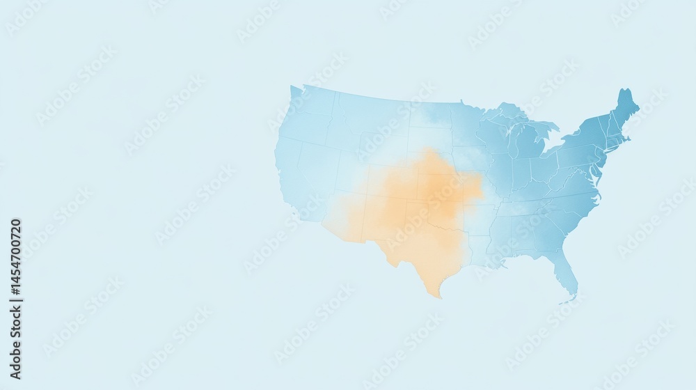 Obraz premium Weather patterns visualization in texas infographic data representation digital map layout