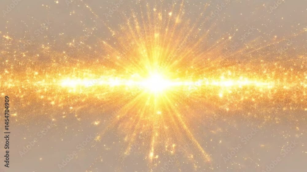 Bright Golden Sparkle Burst Center Animation