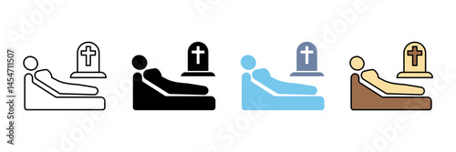 pass away concept line icon. Simple element illustration. pass away outline symbol design.