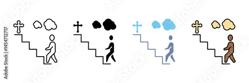 afterlife concept line icon. Simple element illustration. afterlife outline symbol design.