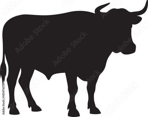 Bull Vector Silhouette | Perfect for Logos, Mascots & Wall Art