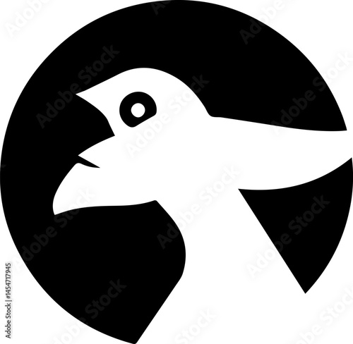 penguin animal logo silhouette,black,illustration