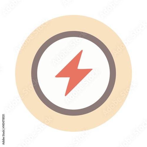 Free Download Power symbol icon in circle with flat modern style - GFXLoad