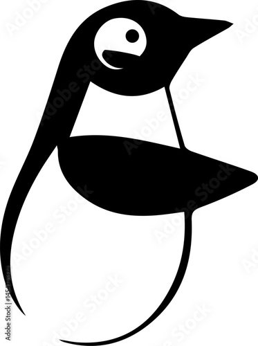 penguin animal logo silhouette,black,illustration