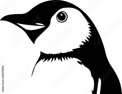 penguin animal logo silhouette,black,illustration